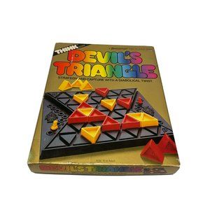 Pressman Vtg Devil's Triangle 2 Player Strategy Game Think Series 1986 Complete
